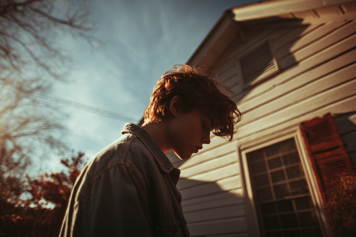 Un adolescente al aire libre | Fuente: Midjourney