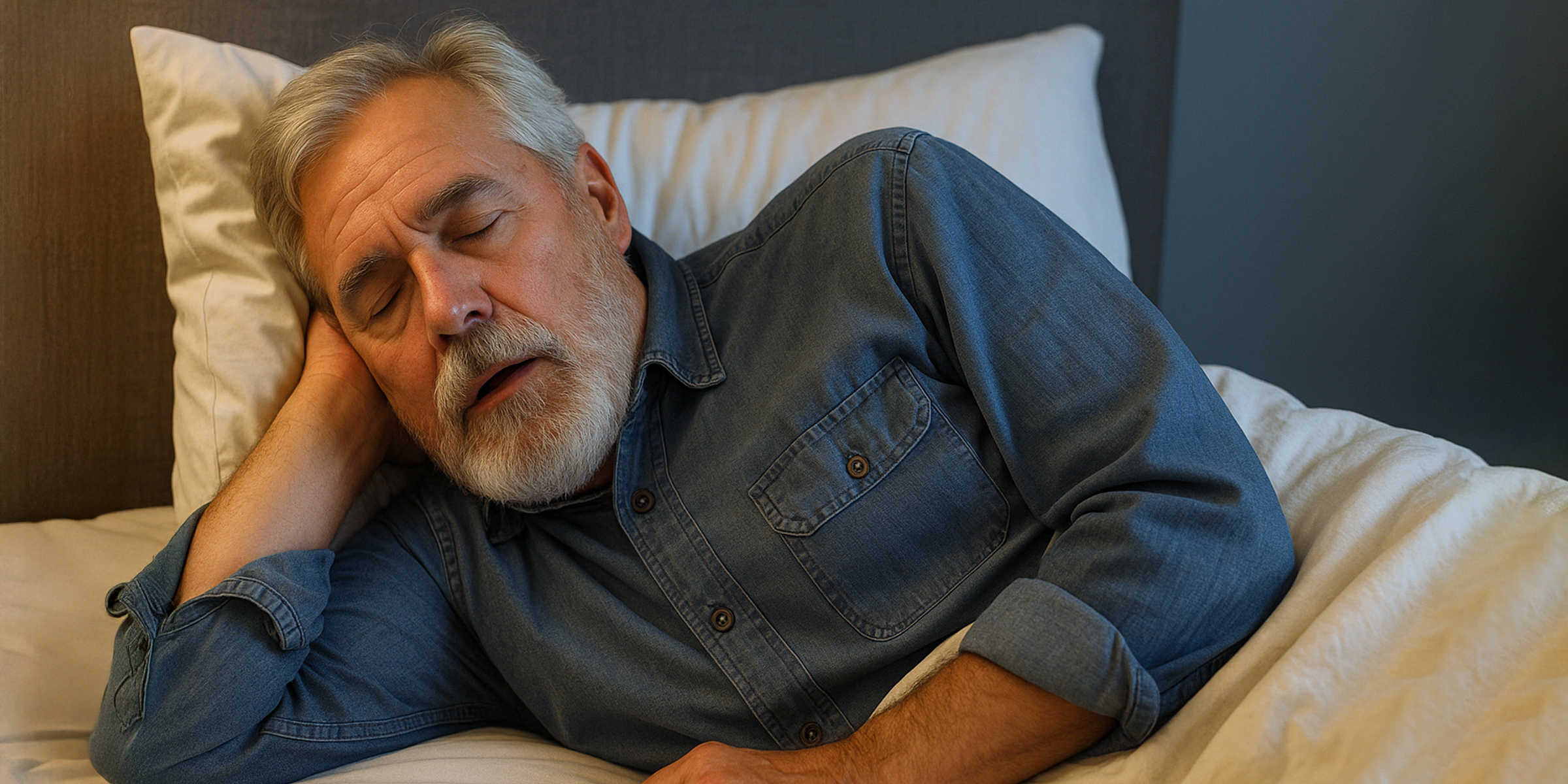 Un anciano dormido | Fuente: Sora