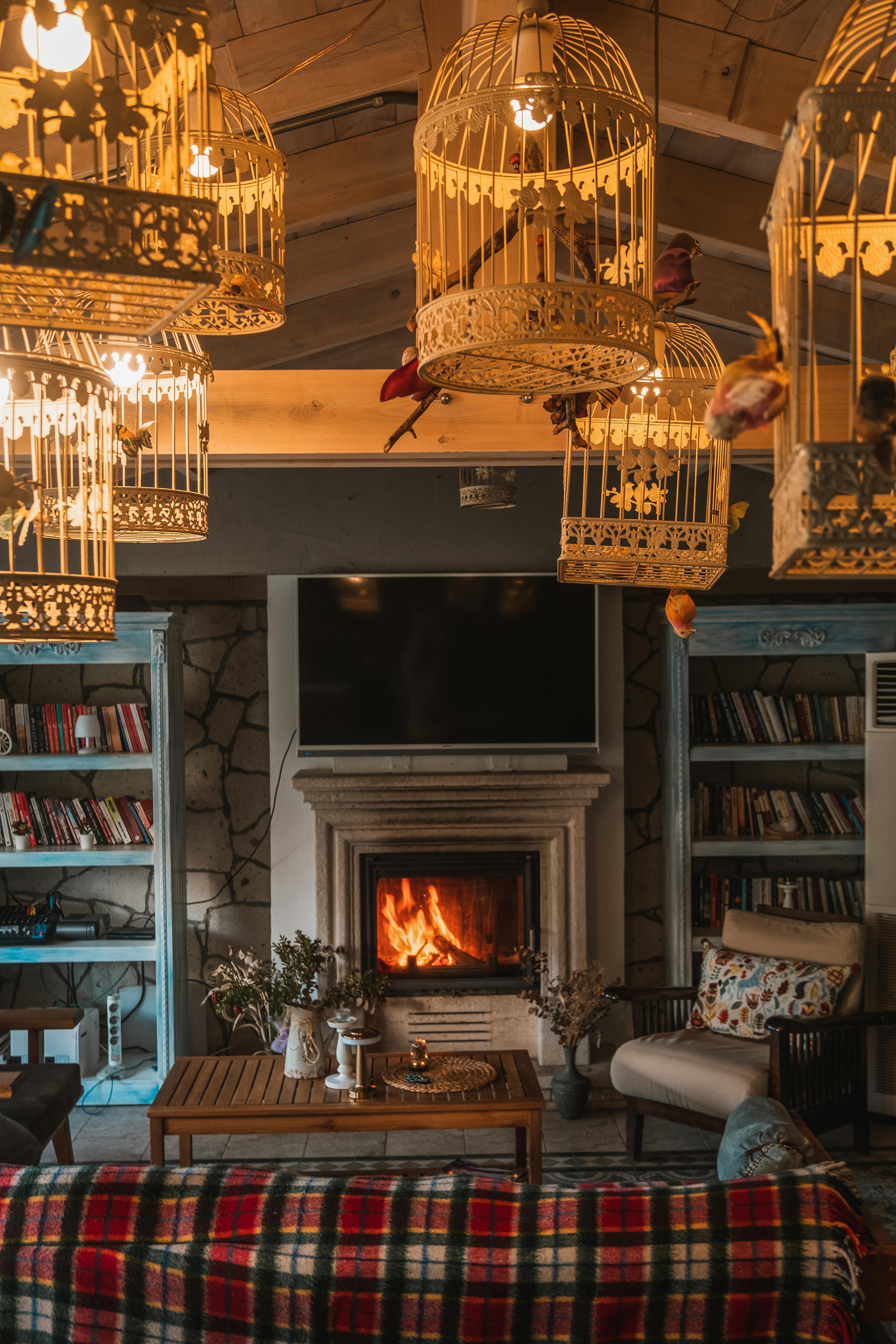 Una chimenea encendida | Fuente: Pexels