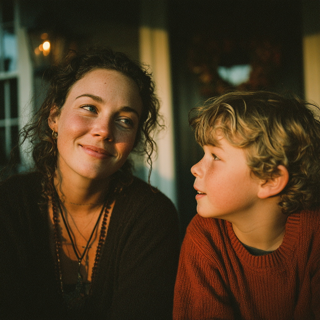 Una madre y un hijo felices | Fuente: Midjourney