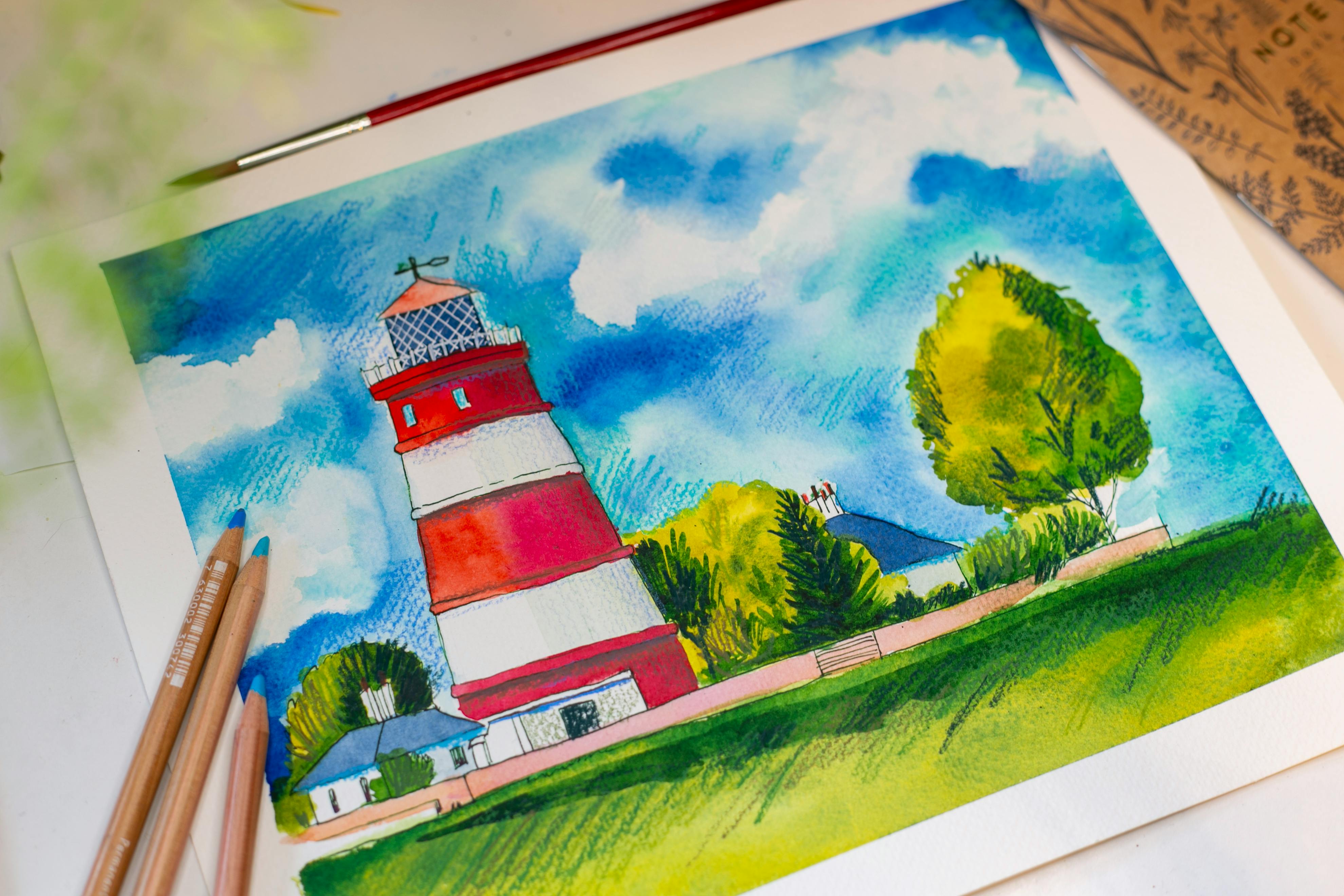 Boceto de un faro | Fuente: Pexels