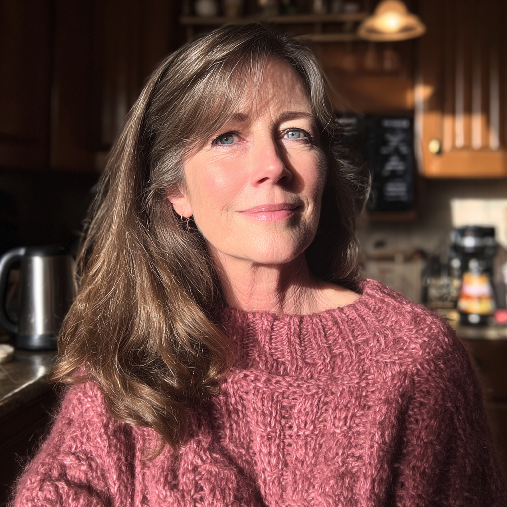 Una mujer mayor de pie en una cocina | Fuente: Midjourney