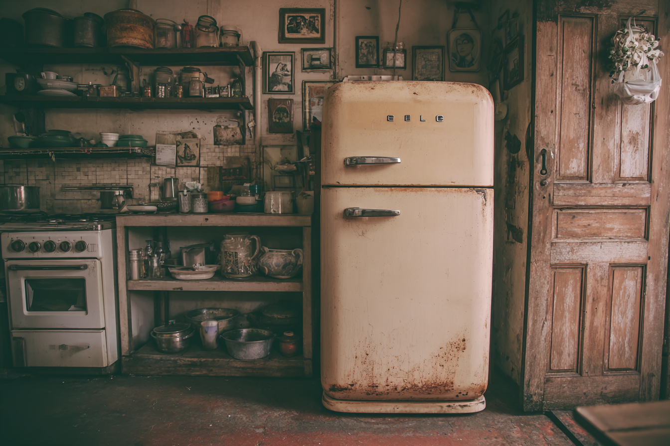 Un frigorífico en una cocina | Fuente: Midjourney