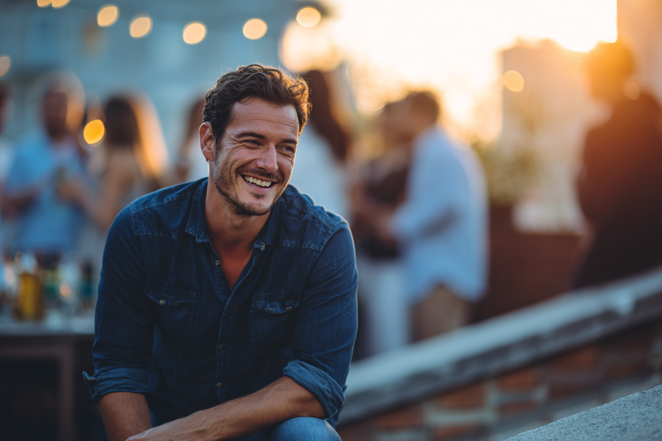 Un hombre sonriendo | Fuente: Midjourney