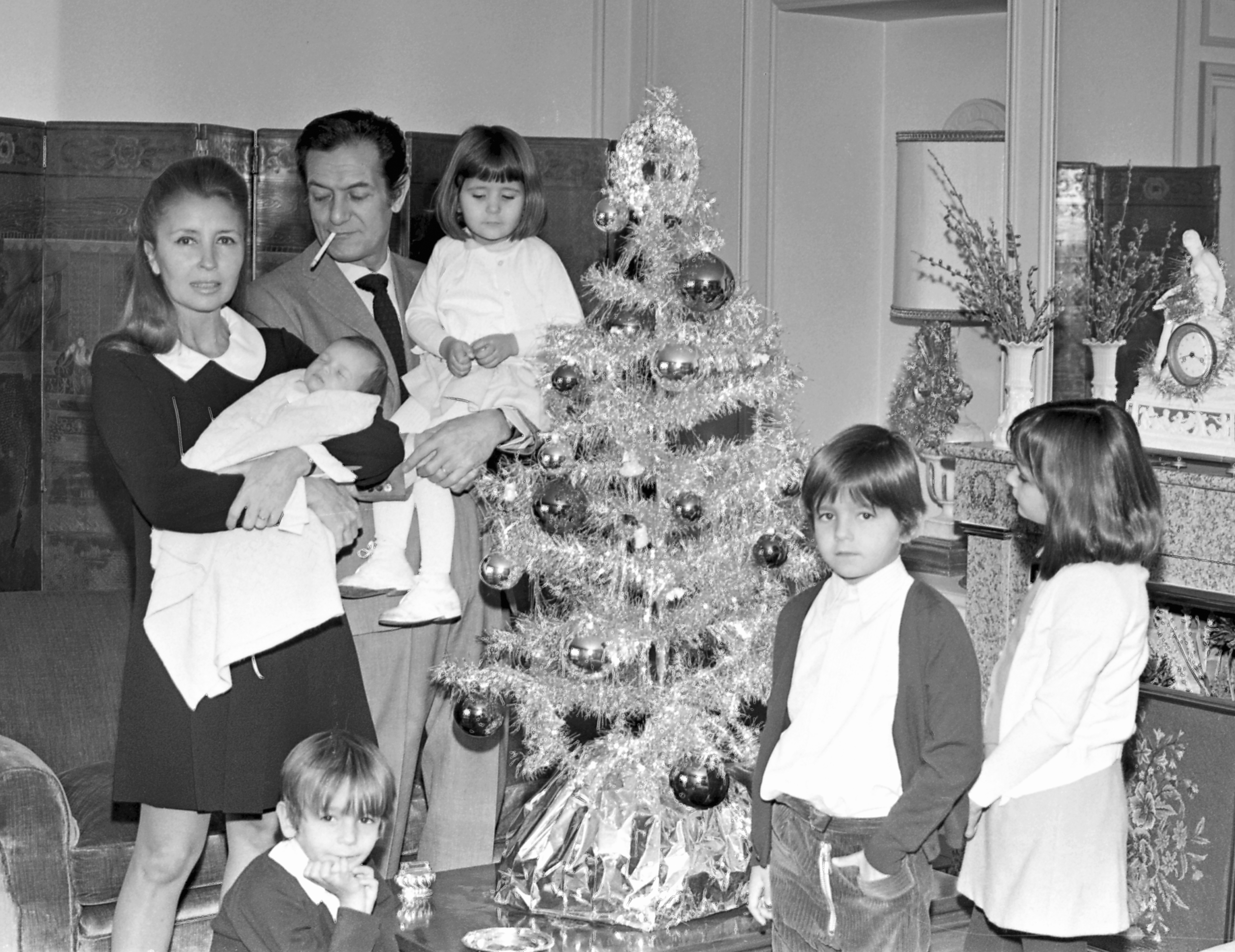 Alberto Closas y familia, 1967, Madrid, España. | Fuente: Getty Images