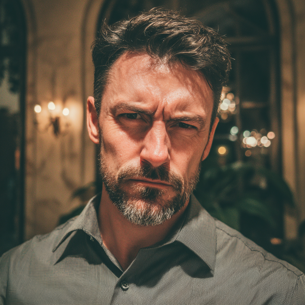 Un hombre enfadado en un restaurante | Fuente: Midjourney