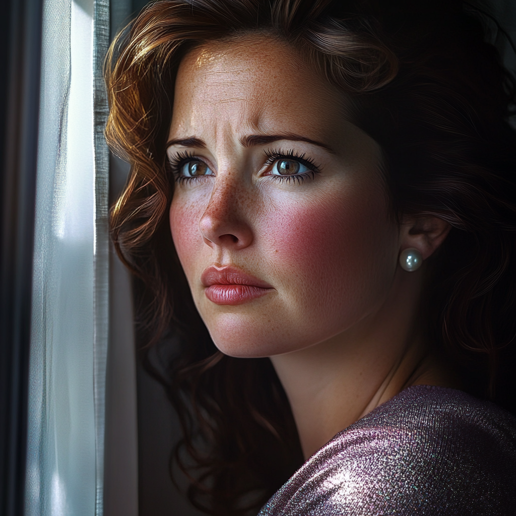 Una mujer ansiosa | Fuente: Midjourney