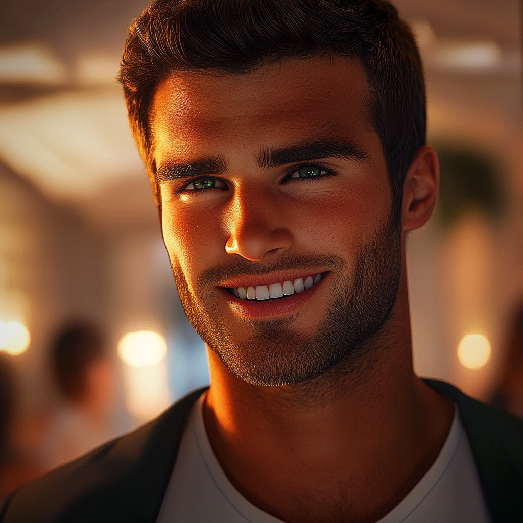 Un hombre sonriendo | Fuente: Midjourney