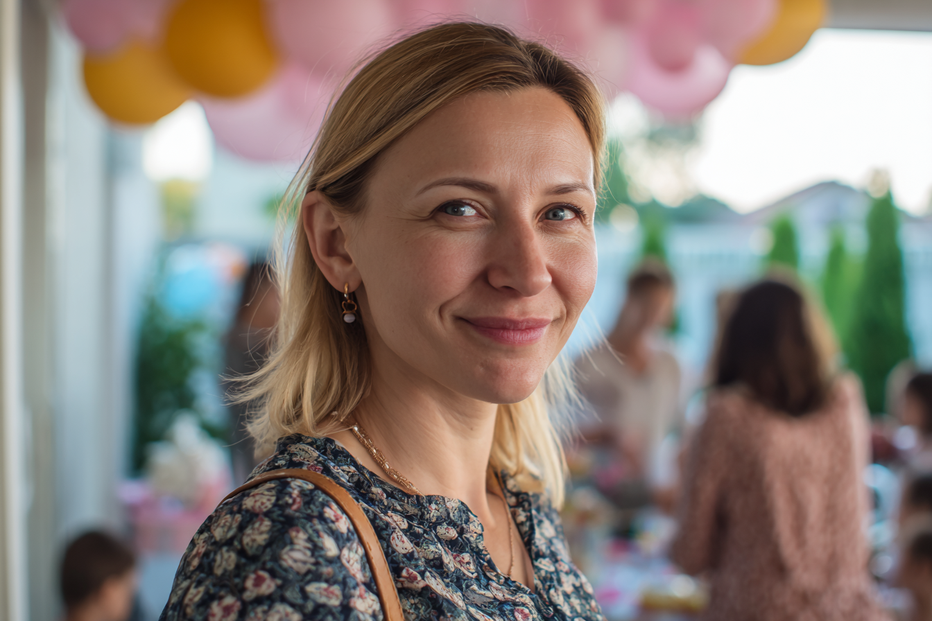 Una mujer en una fiesta de cumpleaños | Fuente: Midjourney