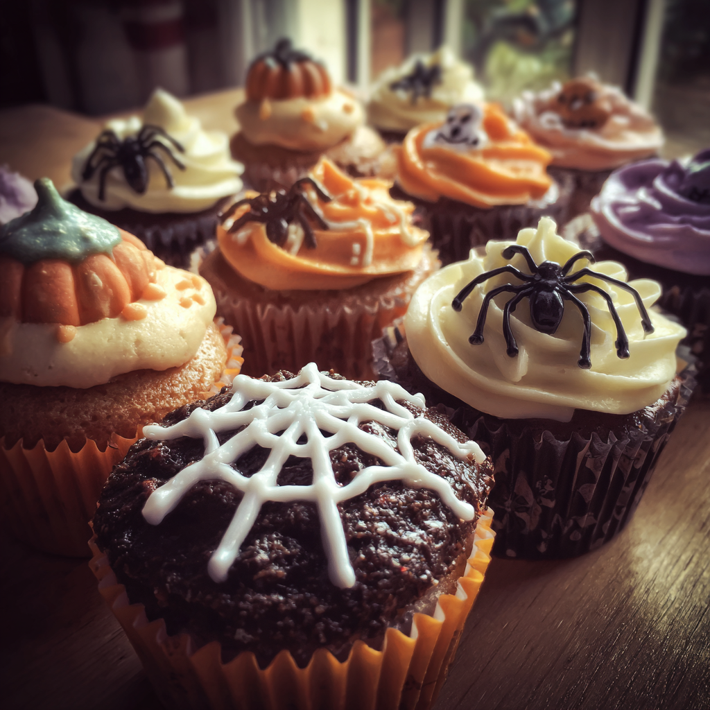 Magdalenas con temática de Halloween | Fuente: Midjourney