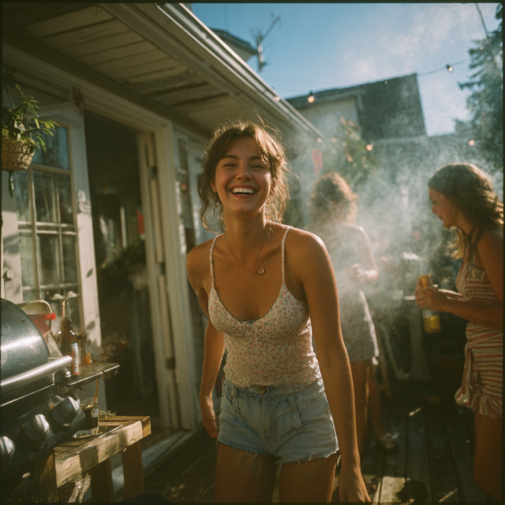 Mujeres felices disfrutando de una fiesta | Fuente: Midjourney