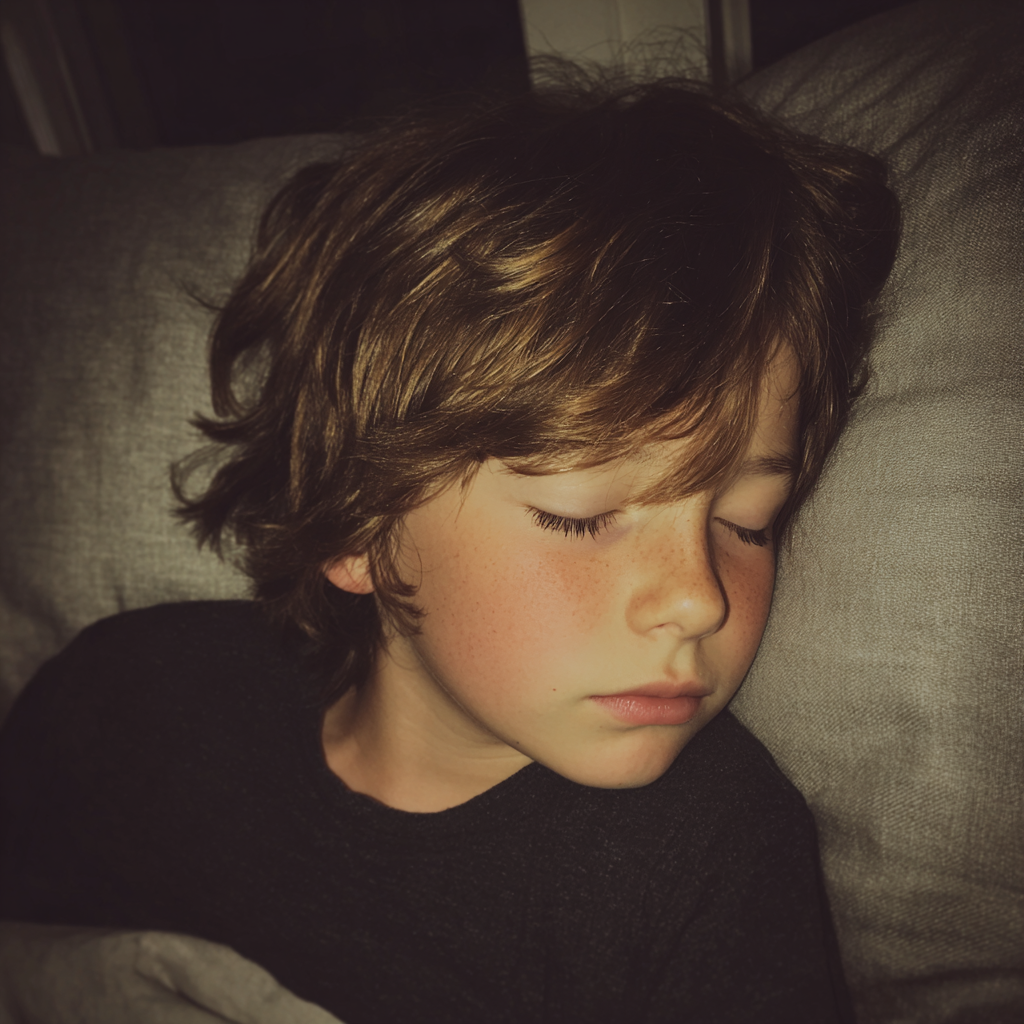 Un niño durmiendo | Fuente: Midjourney