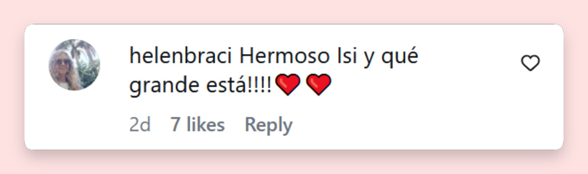 Comentario de una persona sobre las postales publicadas por Rocío Marengo durante su viaje familiar a Miami | Fuente: Instagram/marengorocio
