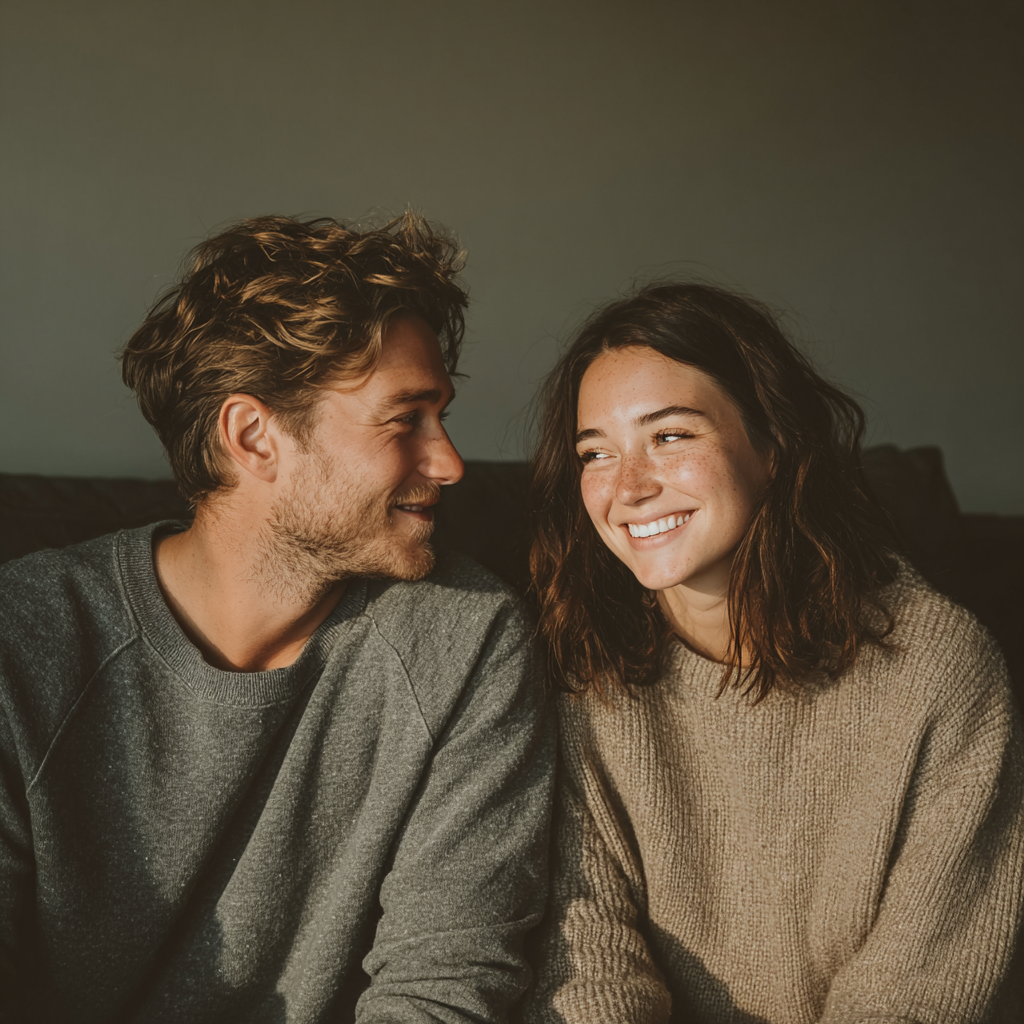 Una pareja feliz | Fuente: Midjourney