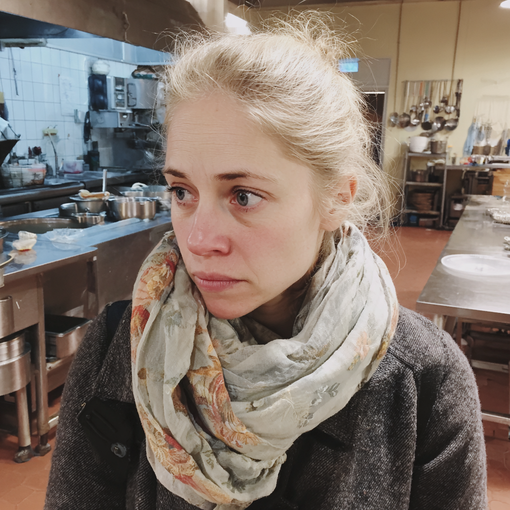 Una mujer con un abrigo gris | Fuente: Midjourney