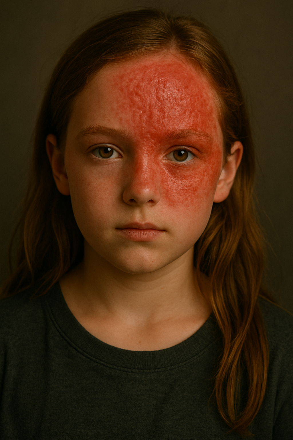 Una chica con una cicatriz facial | Fuente: DALL-E