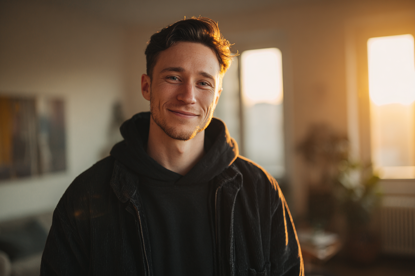 Un hombre sonriendo | Fuente: Midjourney