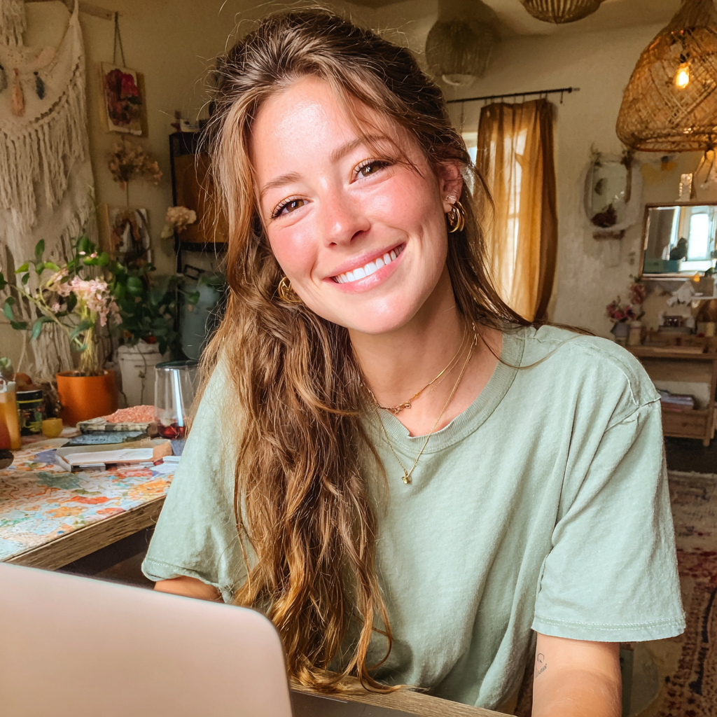 Una mujer utilizando su computadora portátil | Fuente: Midjourney