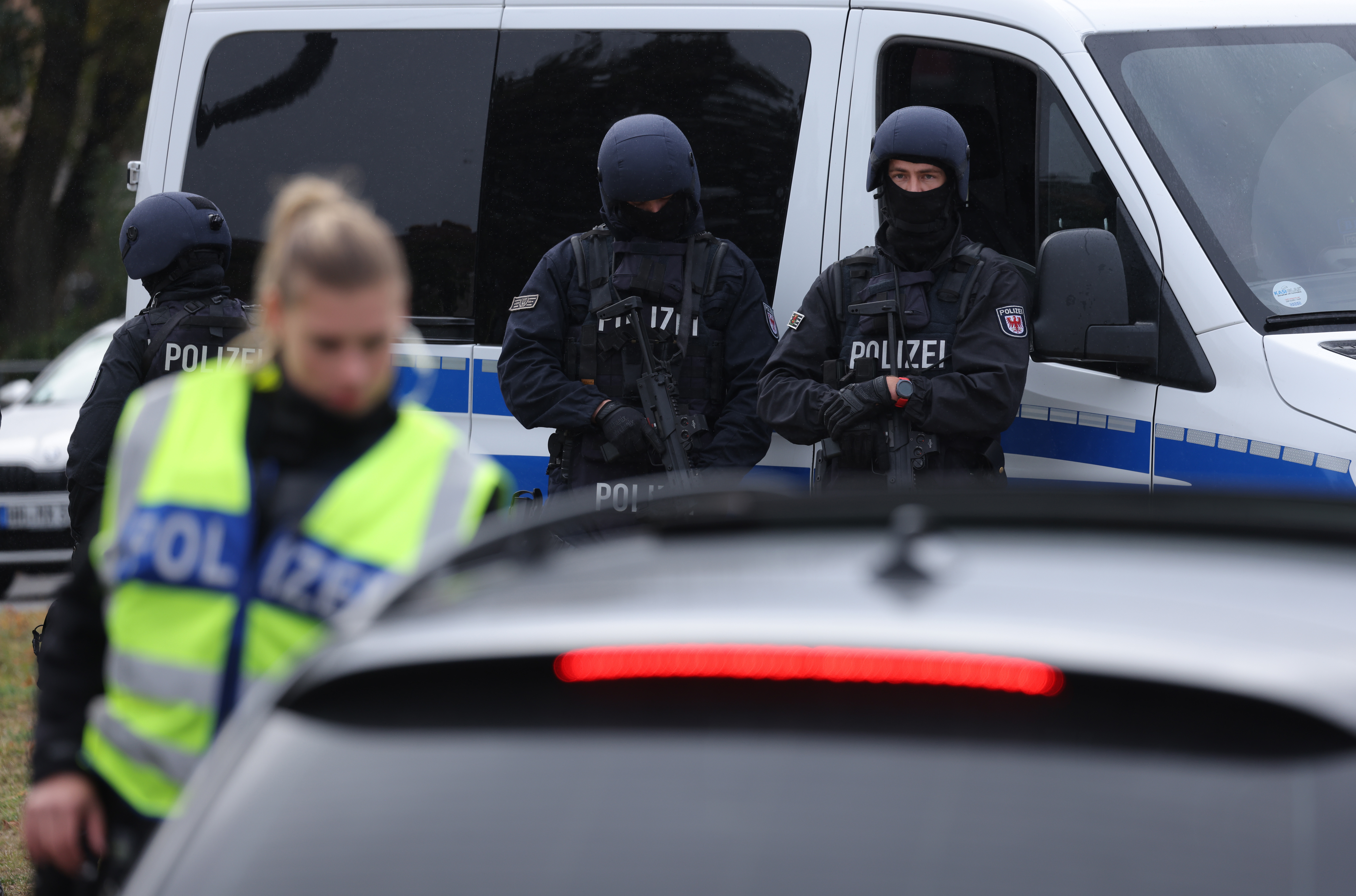 Policía alemana fuertemente armada | Fuente: Getty Images