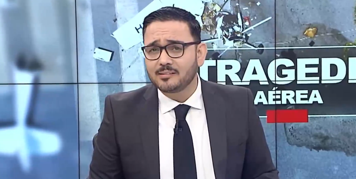 El periodista José Luis García dando un mensaje sobre la muerte de su exesposa, Débora Estrella | Fuente: X/TODUPNews