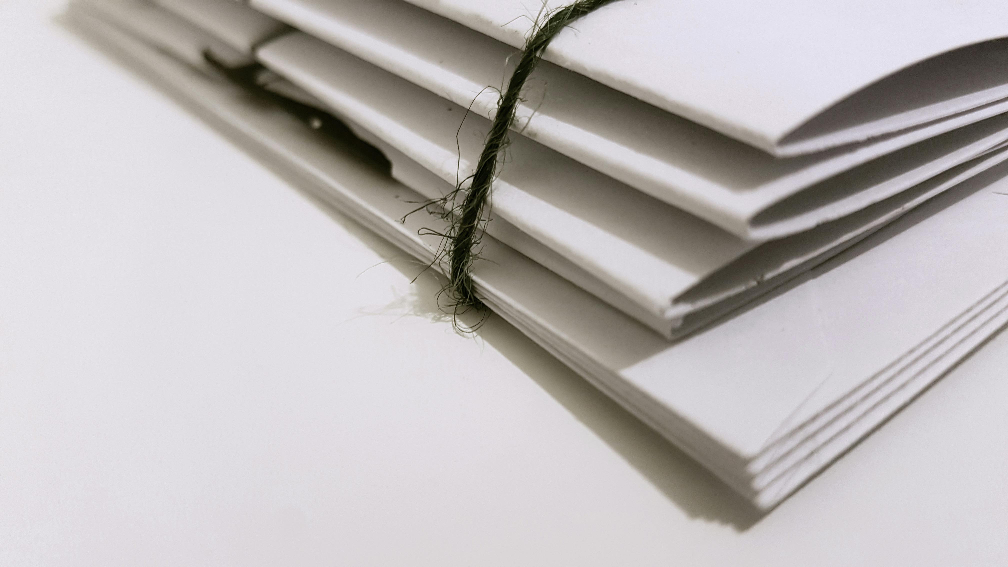 Documentos atados con un cordel negro | Fuente: Pexels