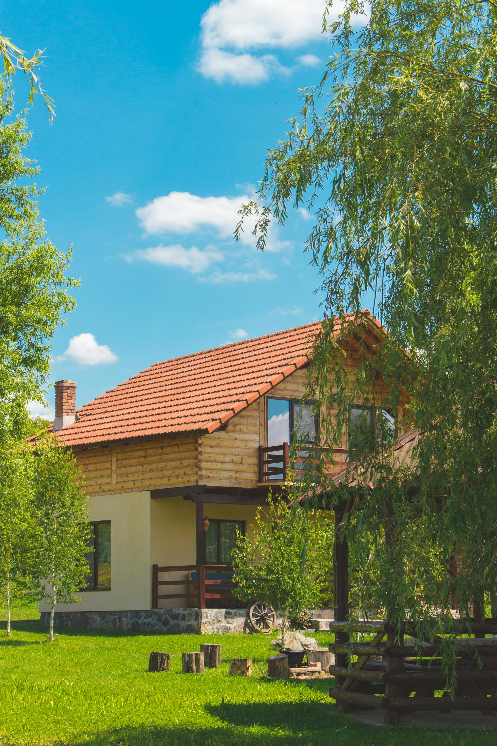 Árboles en el exterior de una casa | Fuente: Pexels