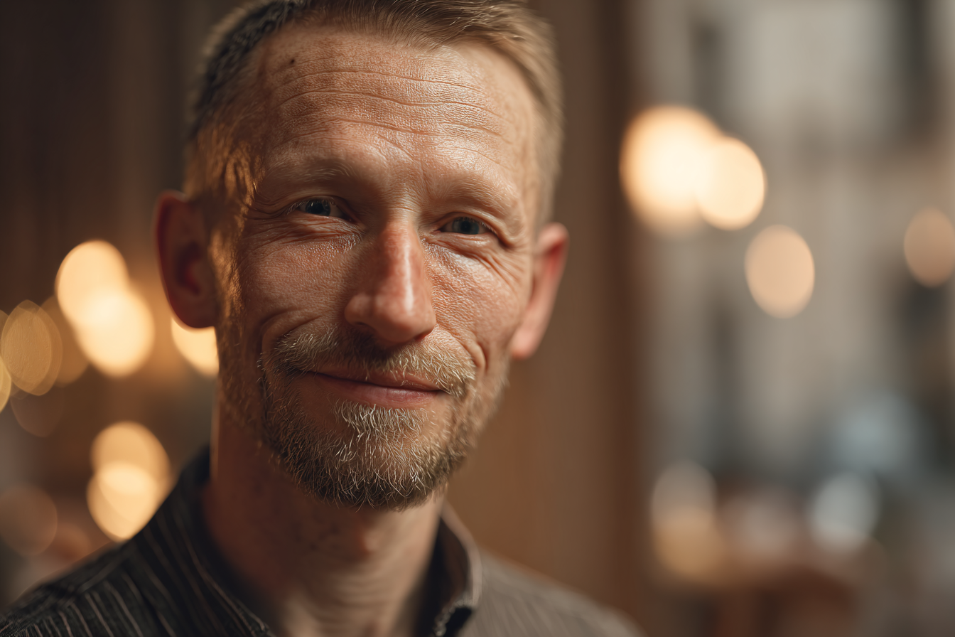 Un hombre sonriendo | Fuente: Midjourney