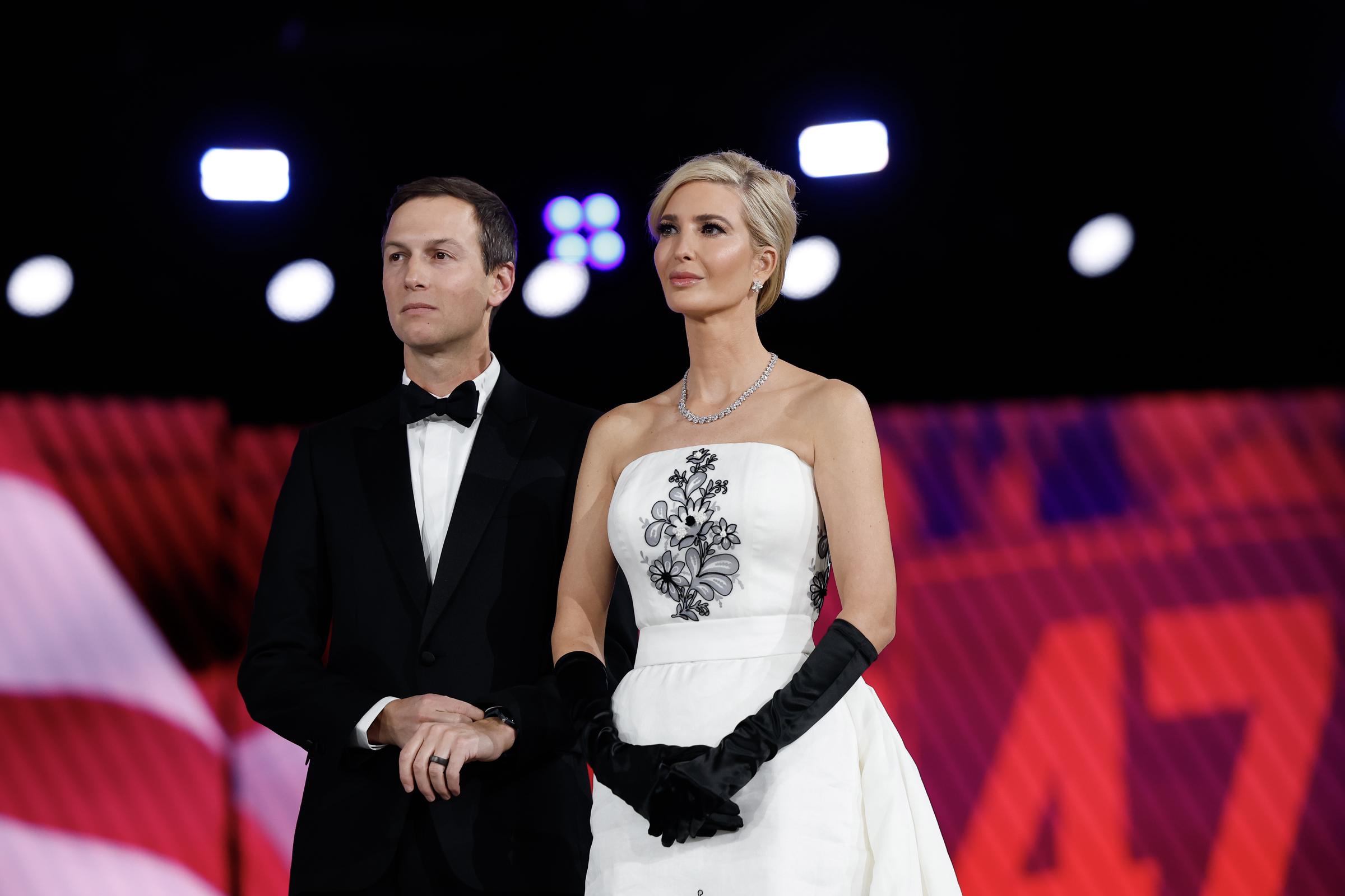 Jared Kushner e Ivanka Trump en el Baile Inaugural de la Libertad el 20 de enero de 2025, en Washington, D.C. | Fuente: Getty Images
