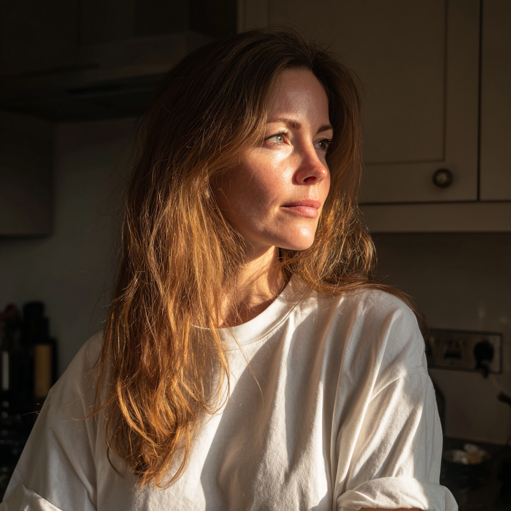 Una mujer de pie en una cocina | Fuente: Midjourney