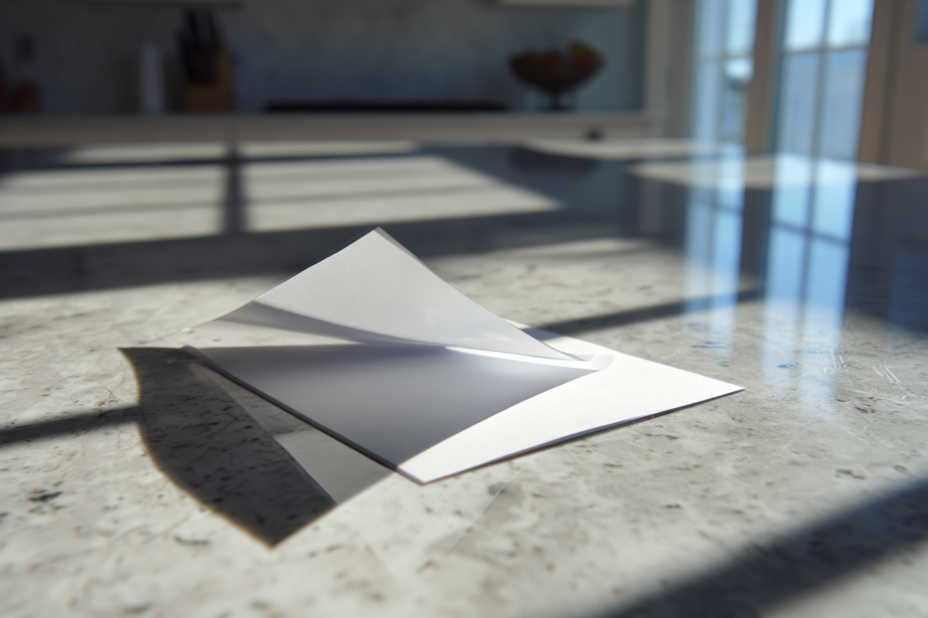 Una nota en la encimera de la cocina | Fuente: Midjourney