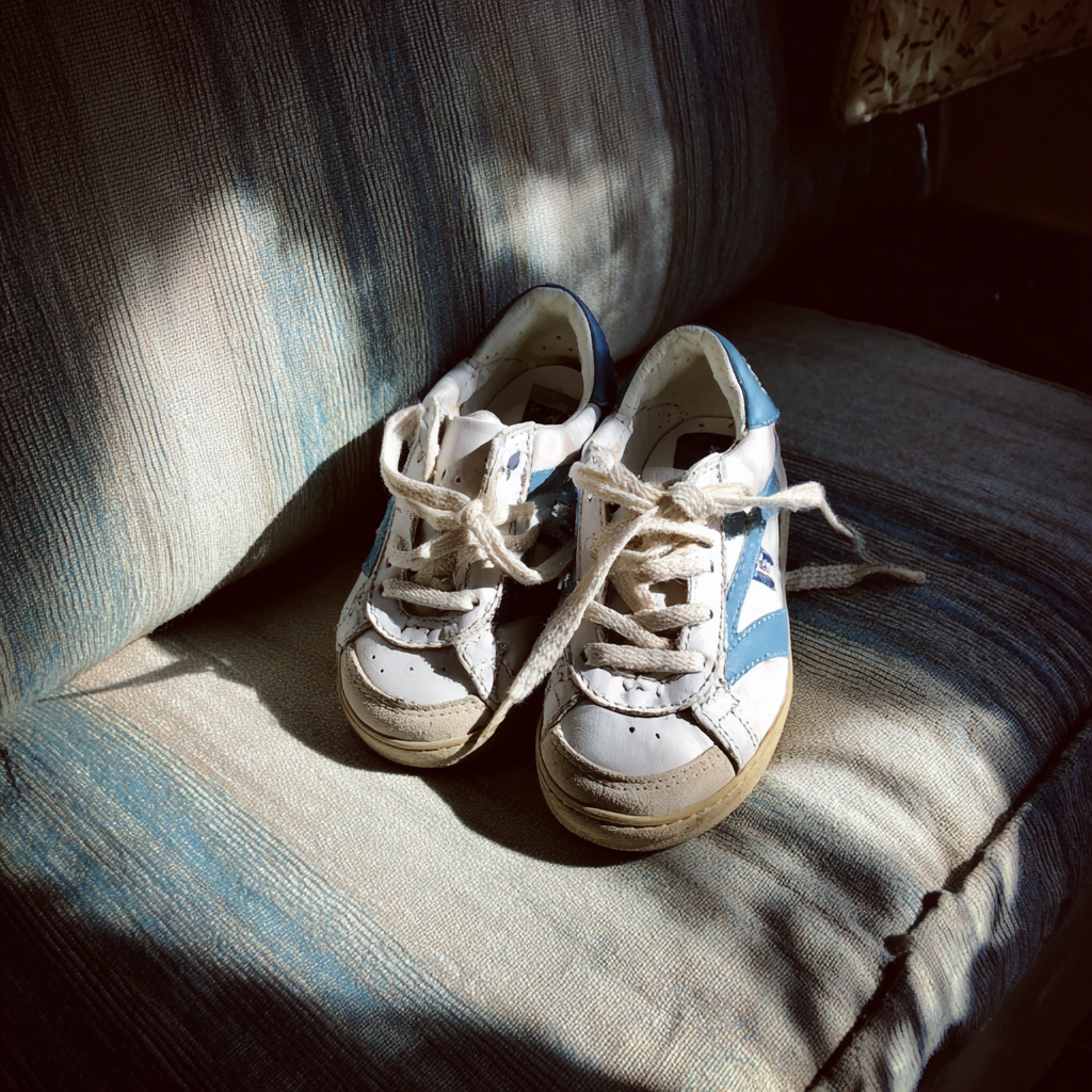 Un par de zapatillas sobre un sofá | Fuente: Midjourney