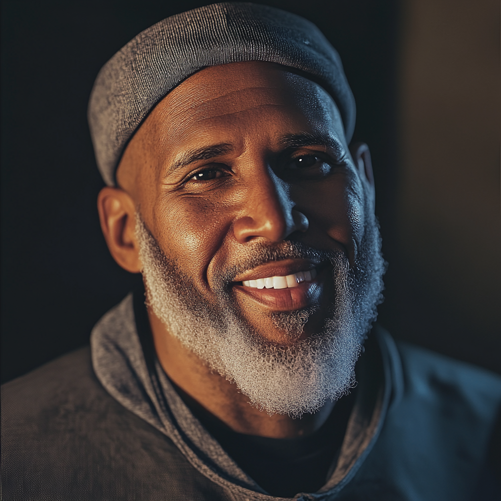 Retrato de un hombre alegre sonriendo | Fuente: Midjourney