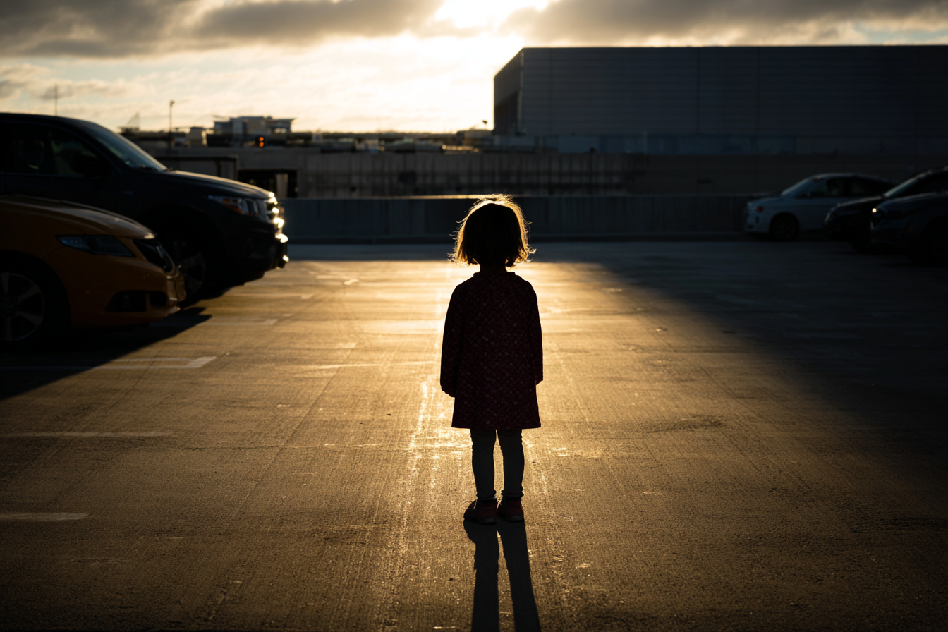 La silueta de una niña | Fuente: Midjourney