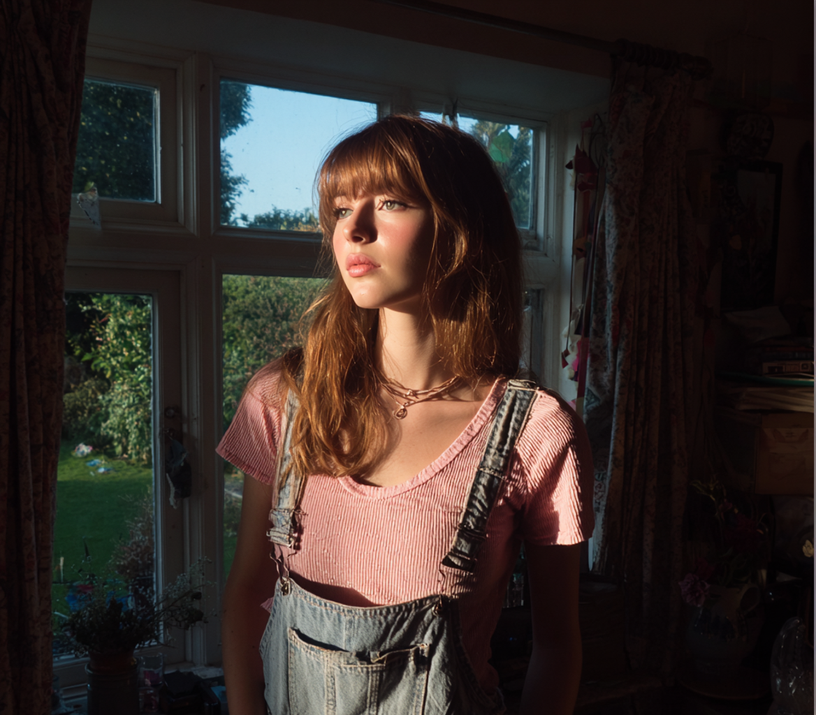 Una mujer de pie en un salón | Fuente: Midjourney