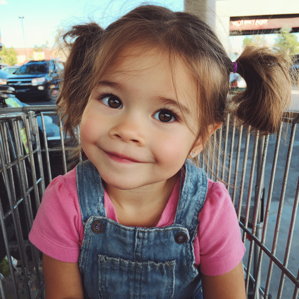 Primer plano de una niña sonriente | Fuente: Midjourney