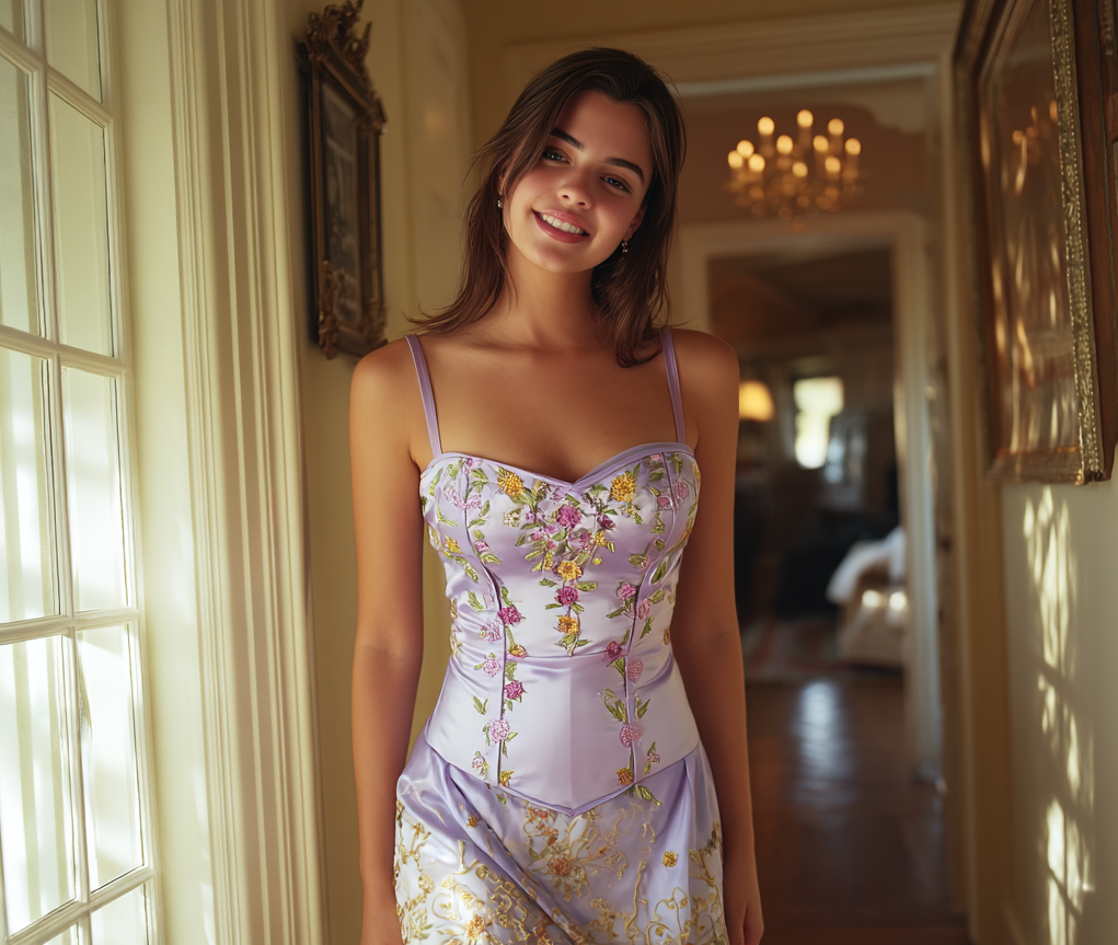 Una adolescente feliz | Fuente: Midjourney
