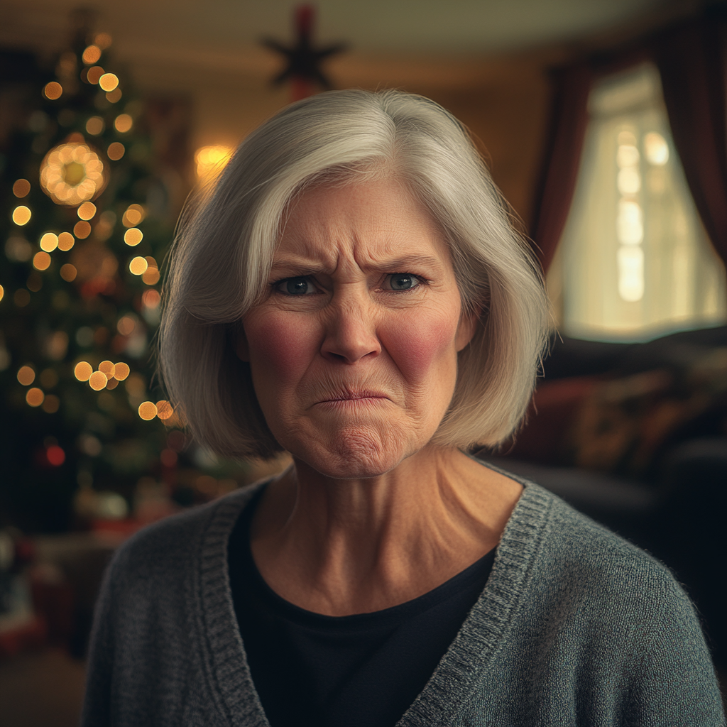 Una mujer mayor muy enfadada y disgustada | Fuente: Midjourney