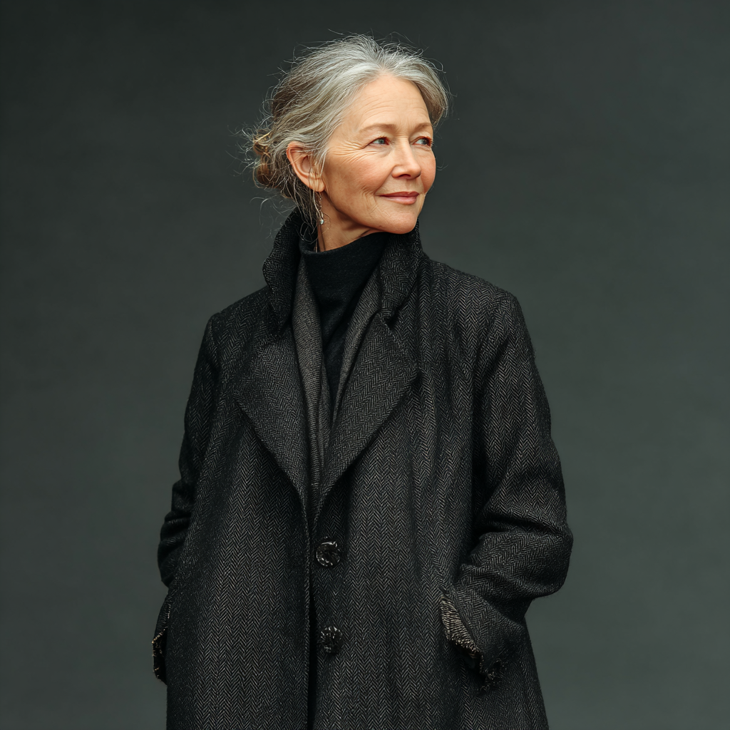 Una mujer con abrigo | Fuente: Midjourney