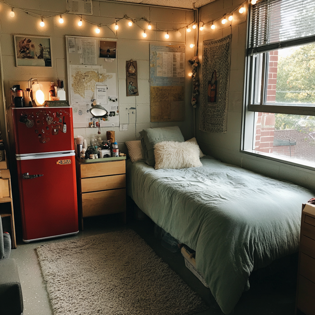 El interior de un dormitorio universitario | Fuente: Midjourney