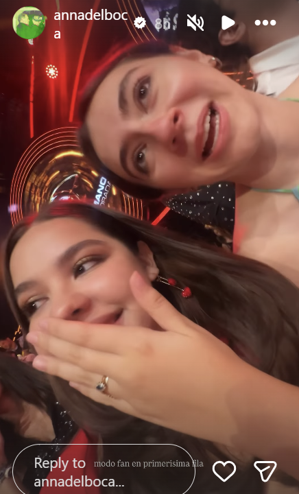 Anna Chiara del Boca apoya a su madre desde la tribuna de Gran Hermano | Fuente: Instagram/annadelboca