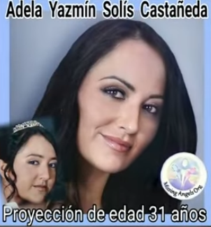 Proyección de cómo luciría Adela a los 31 años. | Fuente: YouTube/MILENIO.