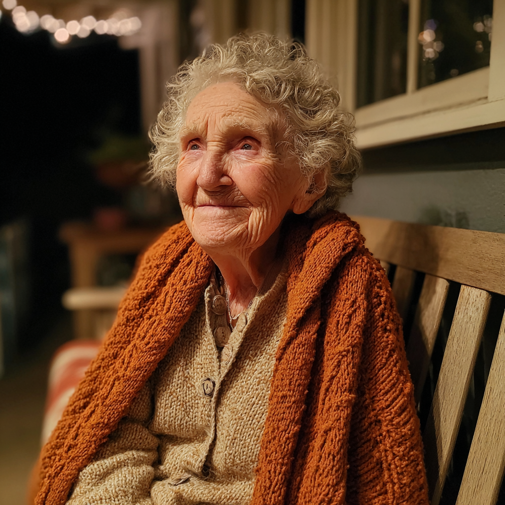 Una anciana emocional | Fuente: Midjourney