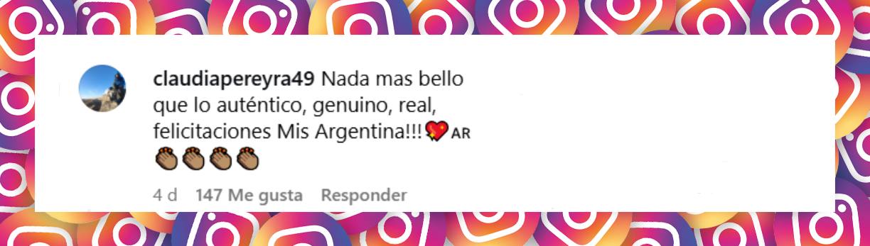 Comentario de una usuaria sobre las declaraciones de Aldana Masset | Fuente: Instagram/eldocetv