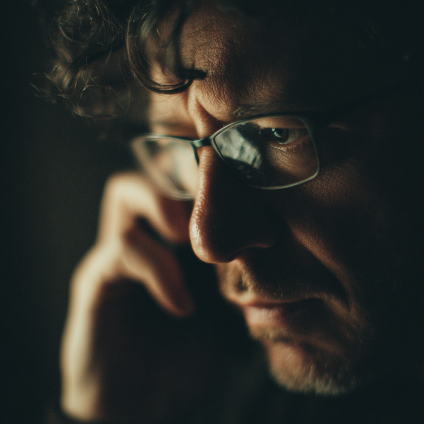 Un hombre hablando por teléfono | Fuente: Midjourney