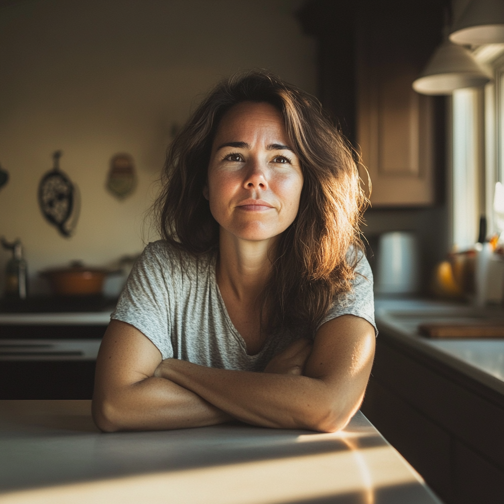 Una mujer tensa | Fuente: Midjourney
