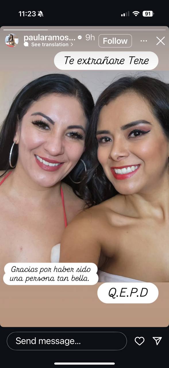 Paula Ramos junto a Teresa Ferrer | Fuente: Instagram Stories/paularamosmx1