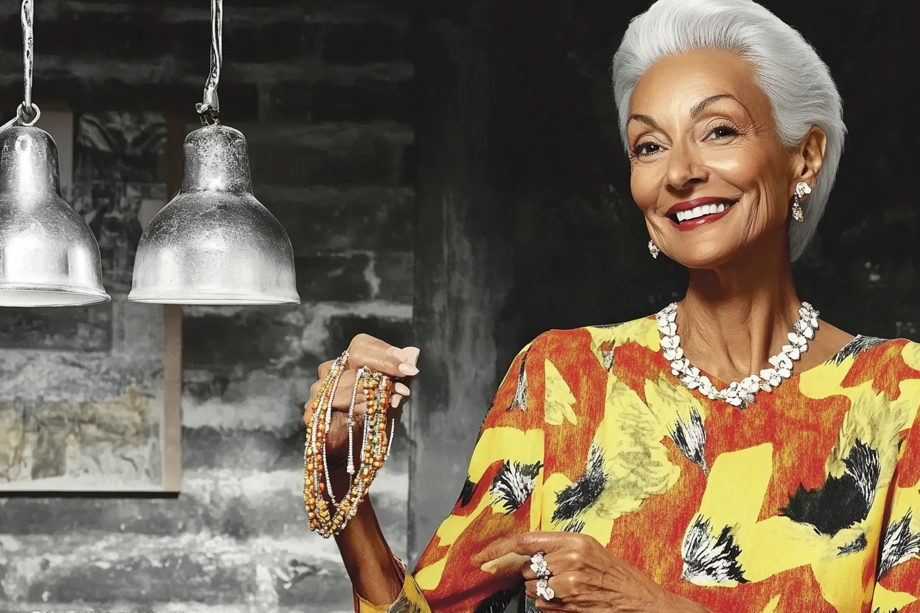 Una mujer mayor con pulseras | Fuente: Midjourney