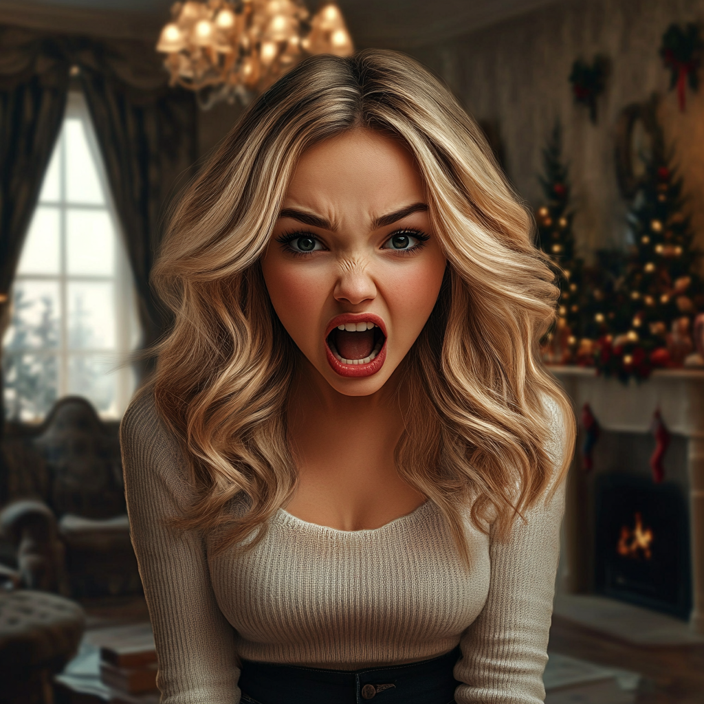 Una joven enfadada | Fuente: Midjourney