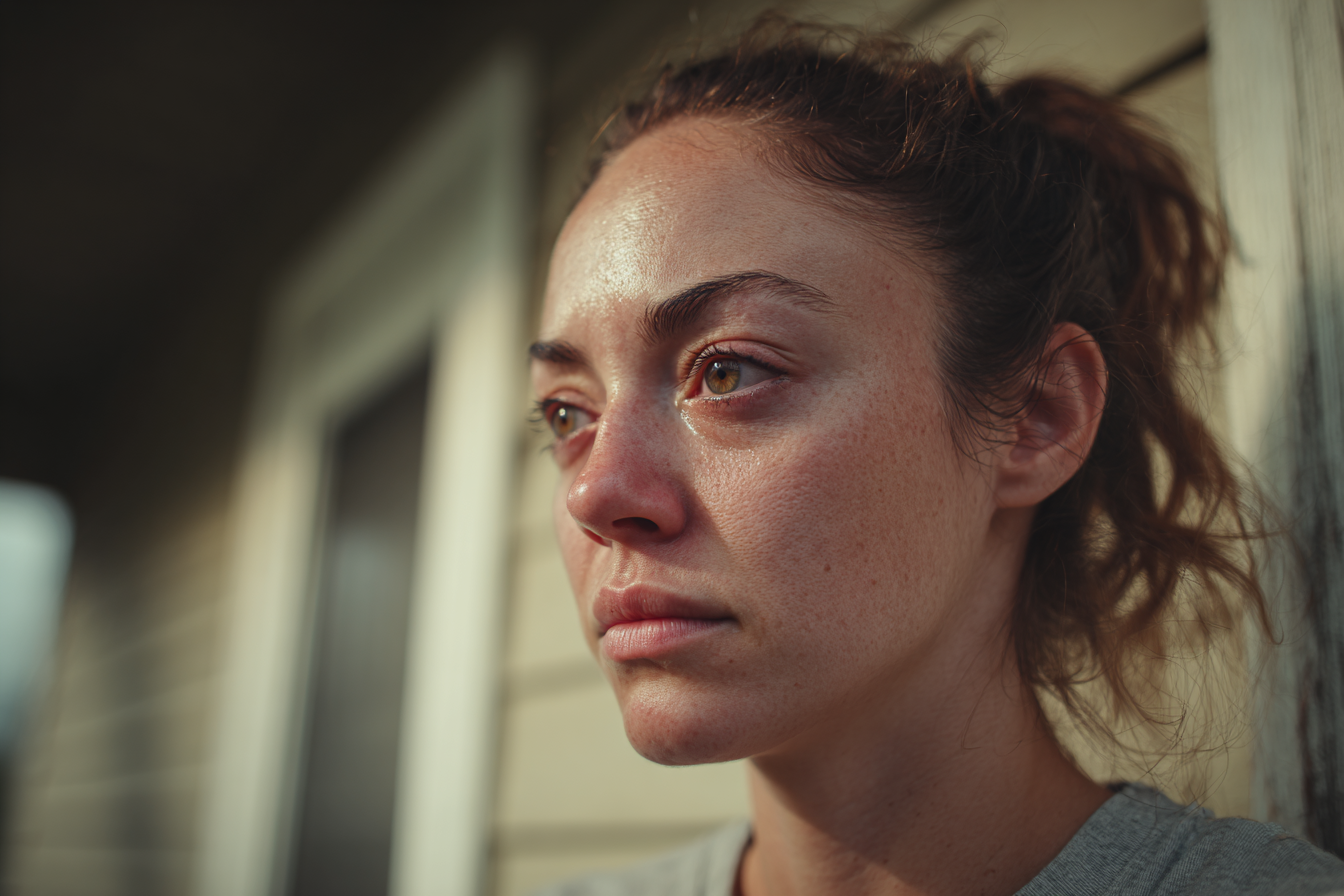 Una mujer con expresión seria | Fuente: Midjourney