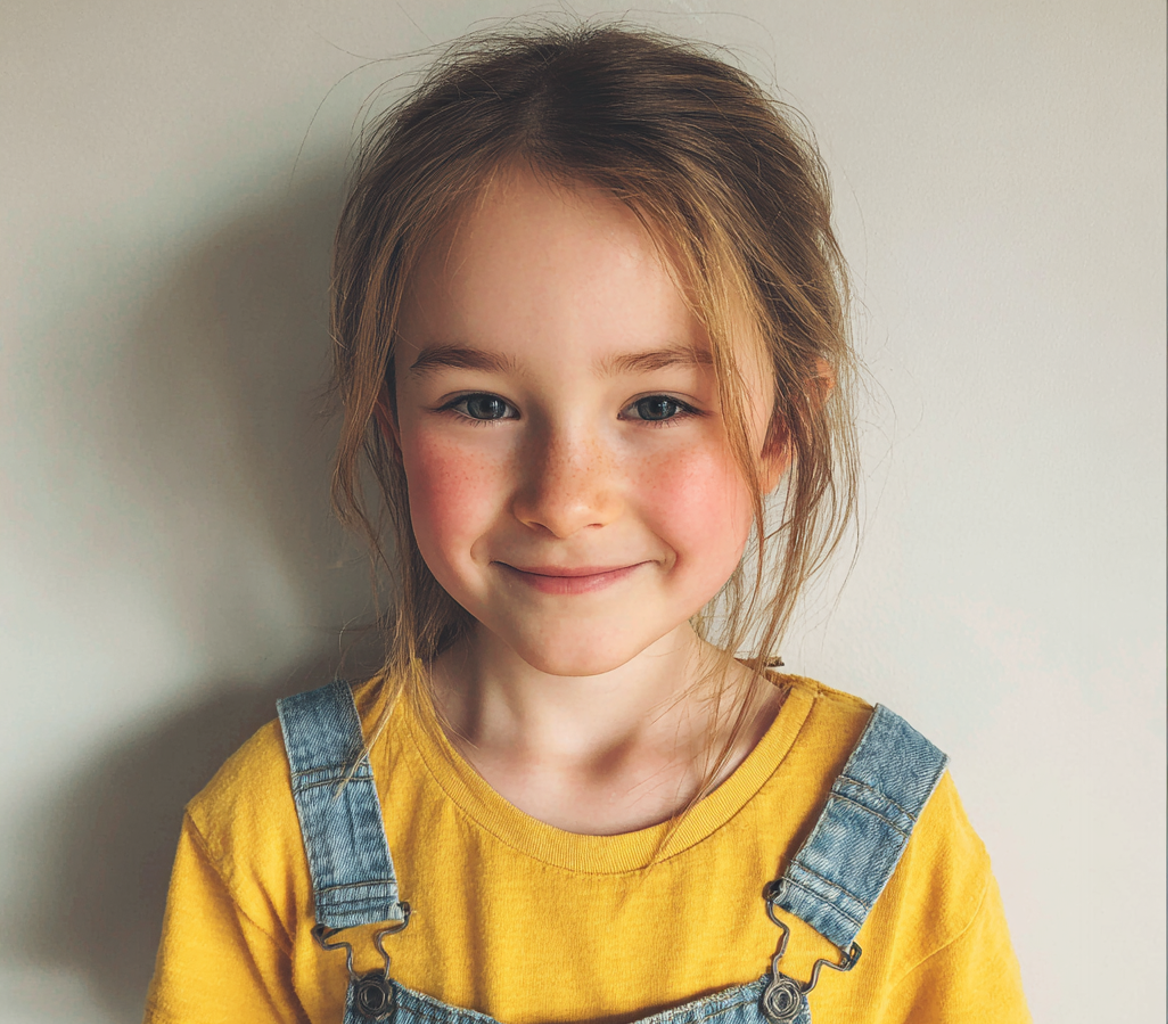 Una niña sonriente | Fuente: Midjourney